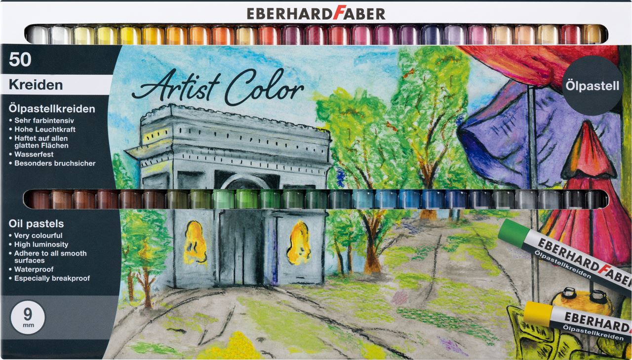 Eberhard-Faber - Artist Color Ölpastellkreiden, Kartonetui mit 50 Farben