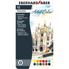 Eberhard-Faber - Artist Color Farbstifte hexagonal, Metalletui mit 12 Farben