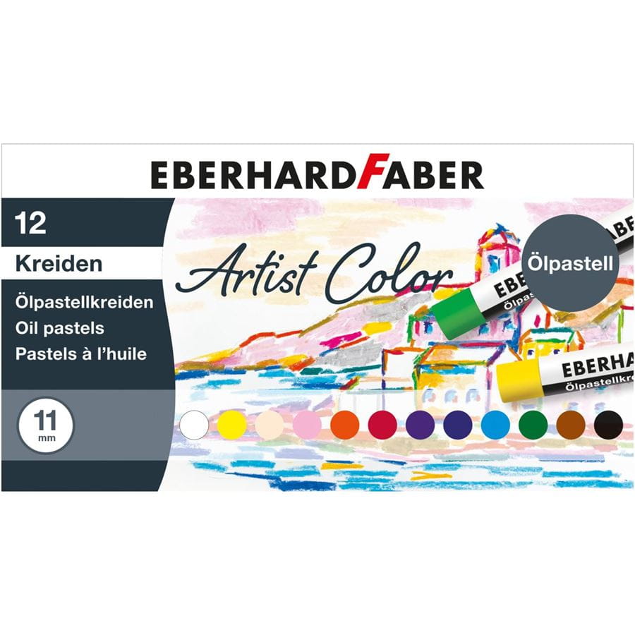 Eberhard-Faber - Artist Color Ölpastellkreiden, Kartonetui mit 12 Kreiden