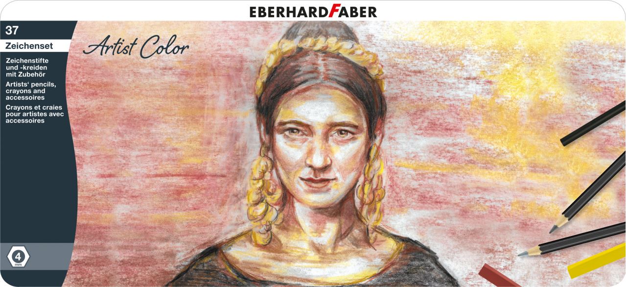 Eberhard-Faber - Artist Color Zeichenset, Metalletui 37-teilig