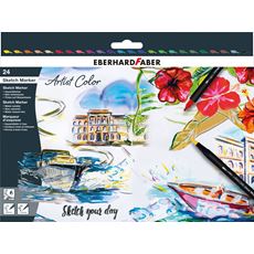 Eberhard-Faber - Artist Color Sketch Marker, Kartonetui mit 24 Farben