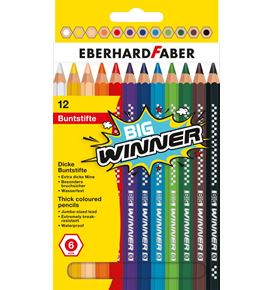 Eberhard-Faber - BIG Winner Buntstifte, Kartonetui mit 12 Farben