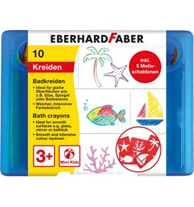 Eberhard-Faber - Badkreiden, Kunststoffbox mit 10 Farben inkl. Schablonen