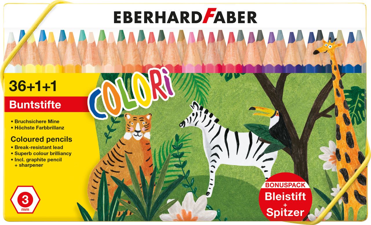 Eberhard-Faber - Buntstifte Colori 37er Etui + Spitzer