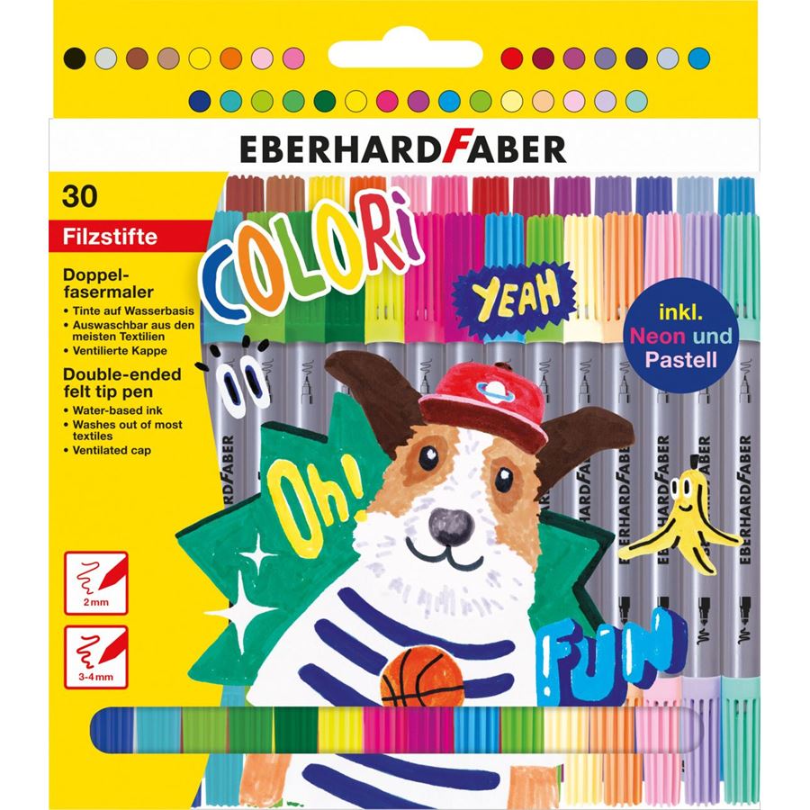 Eberhard-Faber - Filzstifte Colori Doppelfasermaler 30er