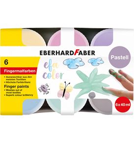 Eberhard-Faber - Fingerfarben Pastell 40ml 6er Etui