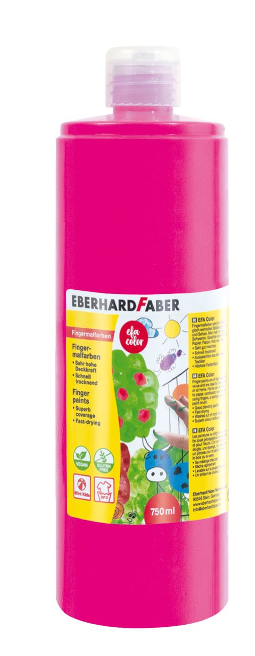 Eberhard-Faber - EFA Color Fingerfarben 750 ml Flasche, magenta hell