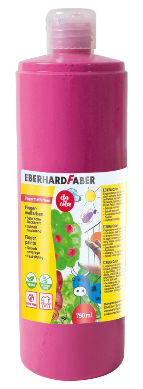 Eberhard-Faber - EFA Color Fingerfarben 750 ml Flasche, manganviolett
