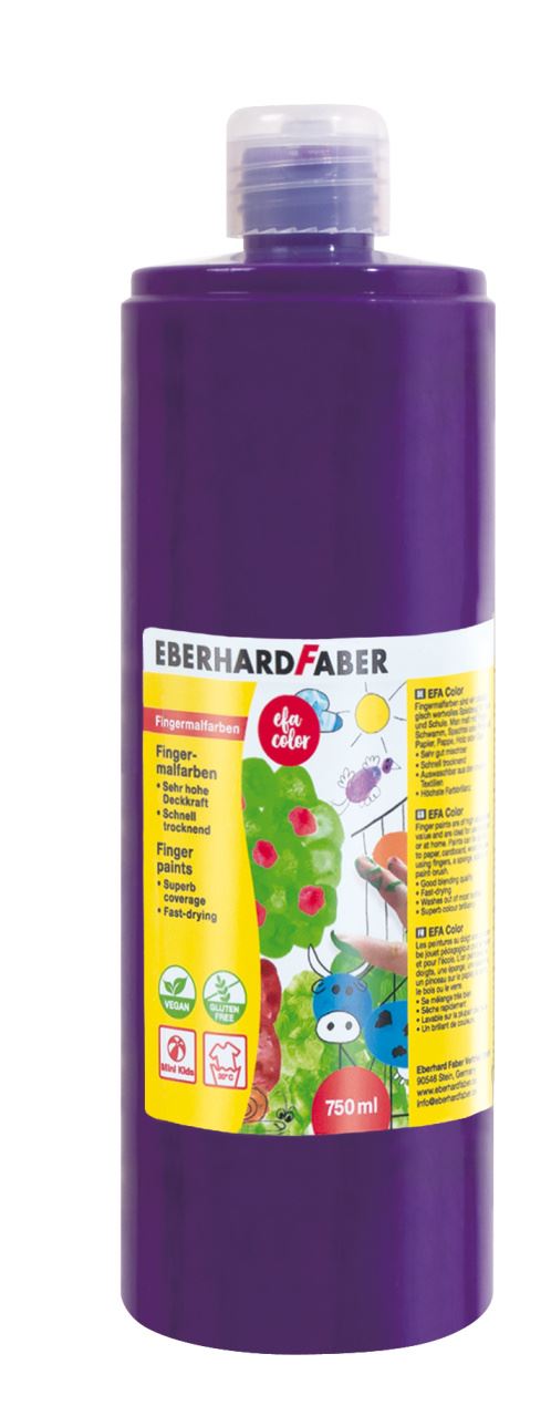 Eberhard-Faber - EFA Color Fingerfarben 750 ml Flasche, purpurviolett