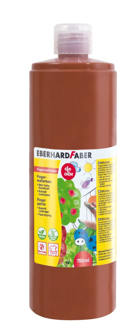 Eberhard-Faber - EFA Color Fingerfarben 750 ml Flasche, rötel