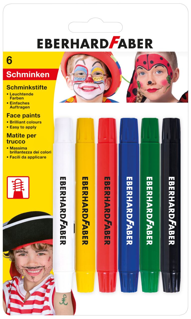Eberhard-Faber - Drehbare Schminkstifte, Set mit 6 Farben