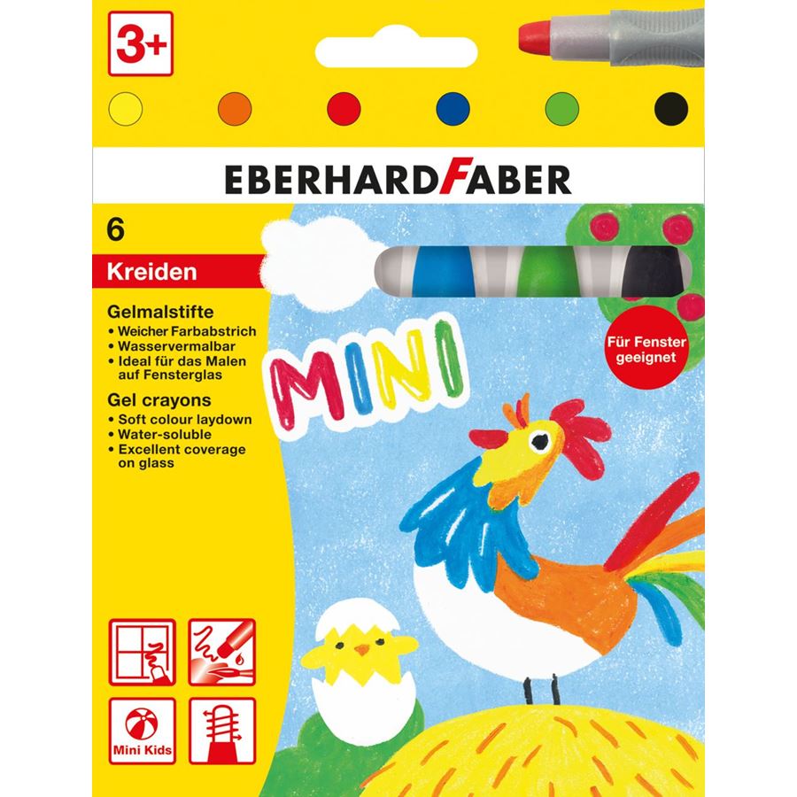 Eberhard-Faber - Gelmalstifte Basic, Kartonetui mit 6 Farben
