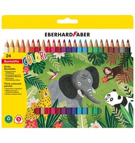Eberhard-Faber - Colori Jumbo Buntstifte dreiflächig, Kartonetui 24 Farben