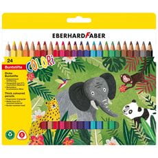 Eberhard-Faber - Colori Jumbo Buntstifte dreiflächig, Kartonetui 24 Farben