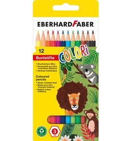 Eberhard-Faber - Colori Buntstifte hexagonal, Kartonetui mit 12 Farben