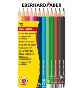 Eberhard-Faber - Buntstifte hexagonal, Metalletui mit 12 Farben