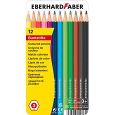 Eberhard-Faber - Buntstifte hexagonal, Metalletui mit 12 Farben