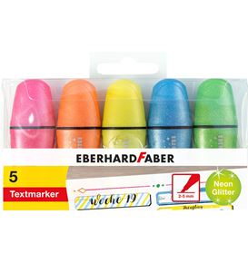 Eberhard-Faber - Mini Highlighter Glitzer neon 5er Etui