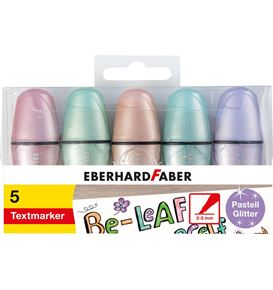Eberhard-Faber - Mini Highlighter Glitzer pastell 5er