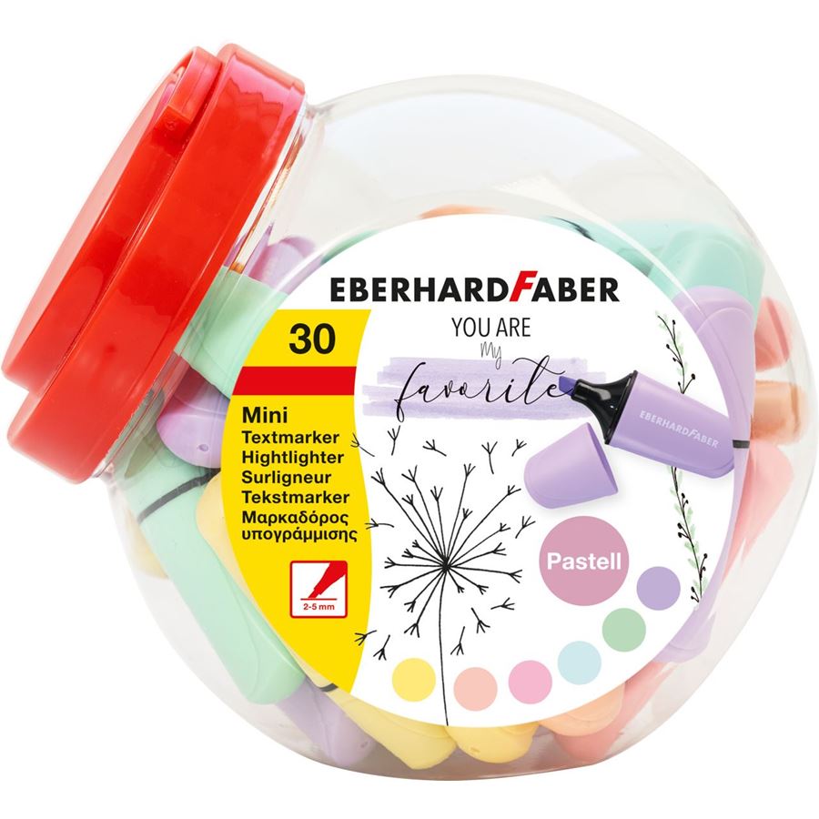 Eberhard-Faber - Textmarker Mini pastell Bonboniere 30x