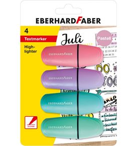 Eberhard-Faber - Pastell Mini Textmarker, 4 Farben