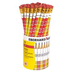 Eberhard-Faber - Bleistift 1x1 rund mit Gummitip Köcher mit 72 Stiften