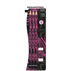 Eberhard-Faber - Bleistifte+Radierer neon pink/schwarz BK