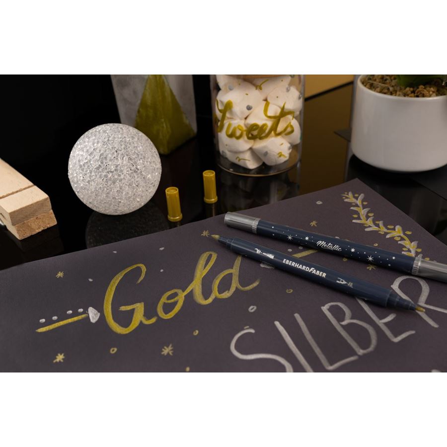 Eberhard-Faber - Metallic Marker Duo gold/silber BK