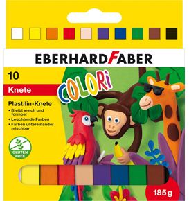 Eberhard-Faber - Colori Plastilin-Knete, Kartonetui mit 10 Farben