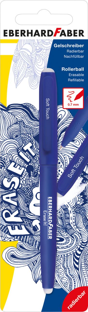 Eberhard-Faber - Erase it! Radierbarer Gelschreiber blau auf Blisterkarte