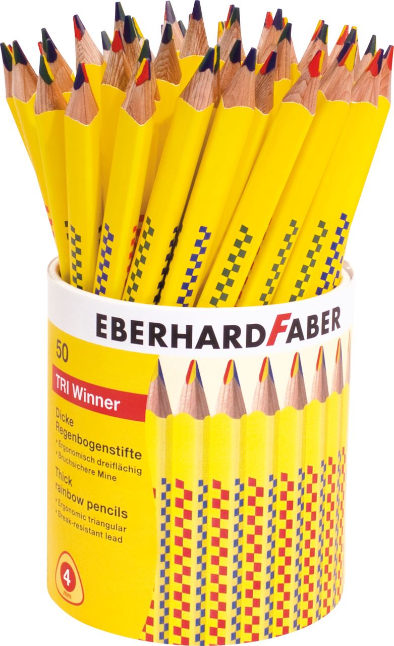 Eberhard-Faber - TRI Winner Regenbogenstift Köcher mit 50 Stiften